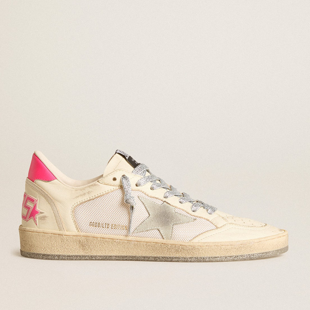 Golden Goose Women's Ball Star Sneakers LTD In Nappa Leather And Mesh With Suede Star And Leather Heel Tab GWF00327.F005960.15602