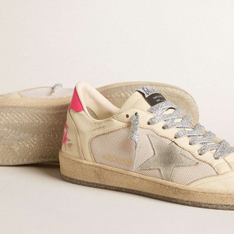 Golden Goose Women's Ball Star Sneakers LTD In Nappa Leather And Mesh With Suede Star And Leather Heel Tab GWF00327.F005960.15602