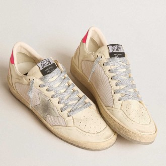 Golden Goose Women's Ball Star Sneakers LTD In Nappa Leather And Mesh With Suede Star And Leather Heel Tab GWF00327.F005960.15602