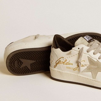 Golden Goose Women's Ball Star Sneakers LTD With Suede Star And Textured Leather Heel Tab GWF00117.F006630.10220