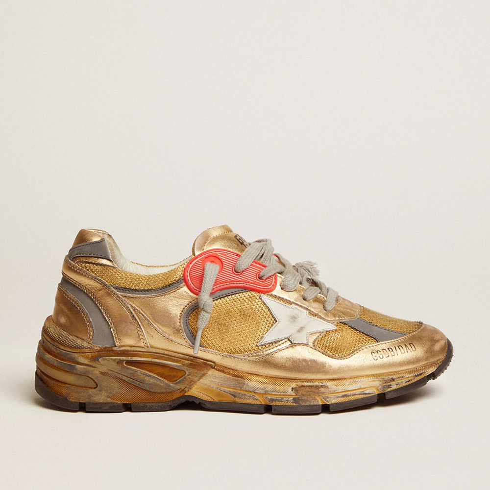 Golden Goose Women's Dad-Star Sneakers Gold With White Star GWF00199.F001211.65120