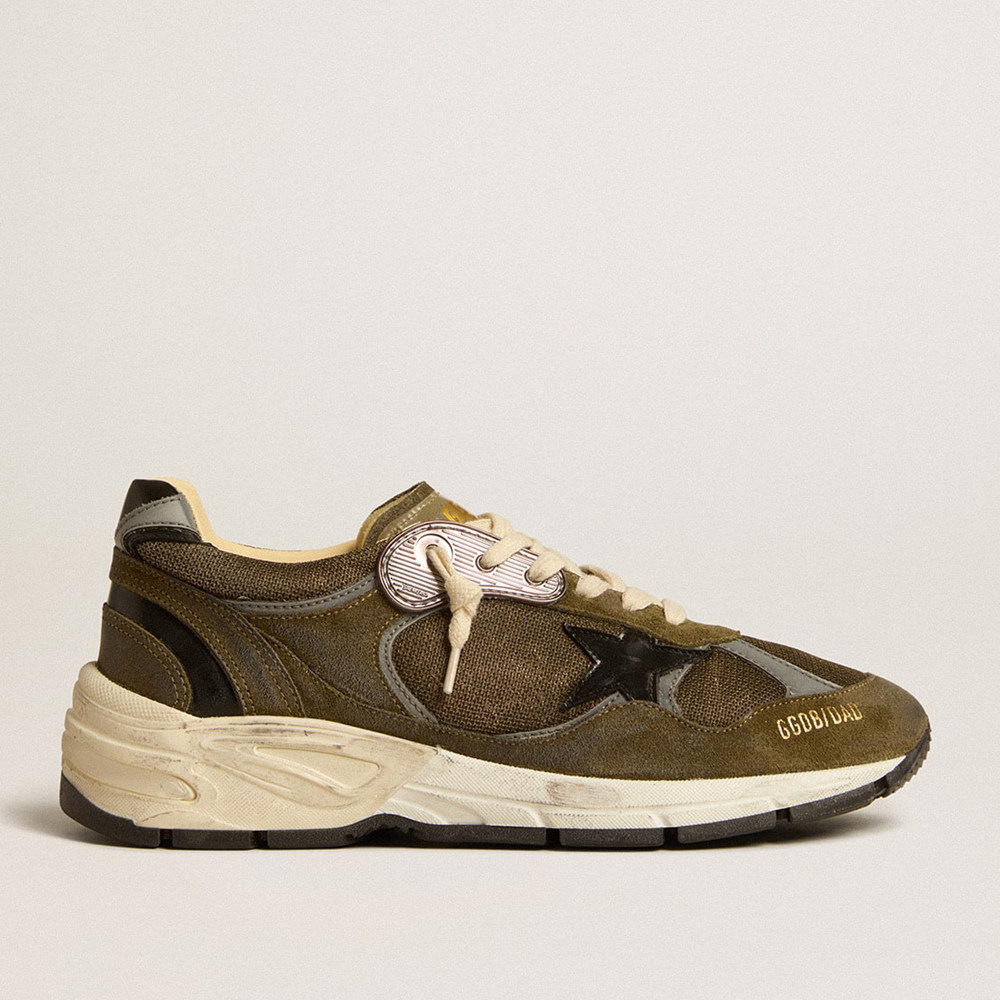 Golden Goose Women's Dad-Star Sneakers In Suede And Mesh With Black Leather Star And Heel Tab GWF00199.F005207.35875