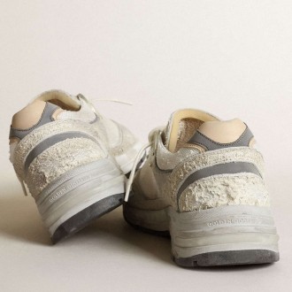 Golden Goose Women's Dad-Star Sneakers In White Mesh And Suede GWF00199.F002156.80185