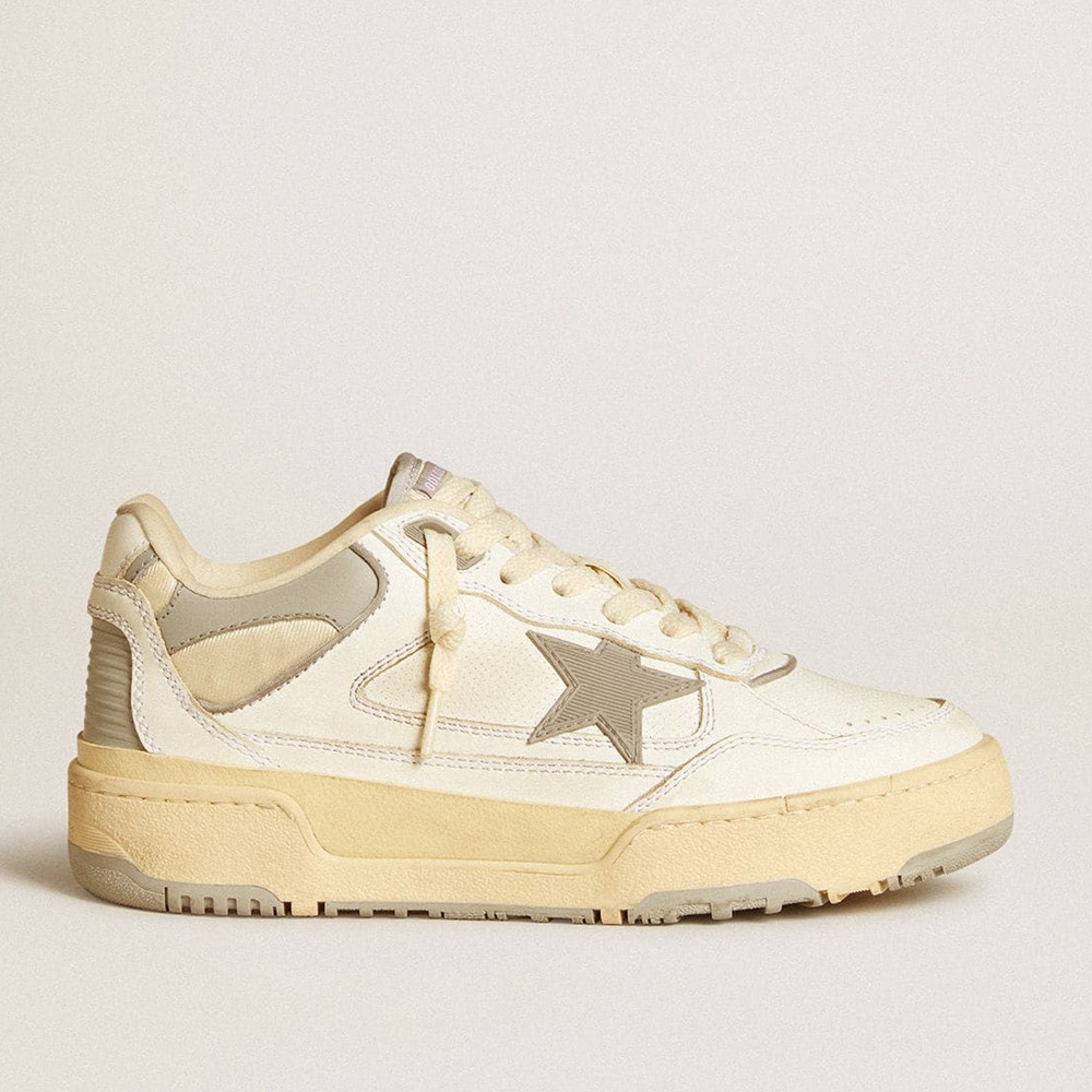 Golden Goose Women's Forty2 Sneakers With Grey Star And White Leather Heel Tab GWF00630.F006886.10973