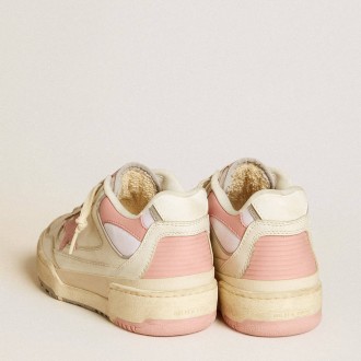 Golden Goose Women's Forty2 Sneakers With Pink Star And White Leather Heel Tab GWF00630.F005711.10310