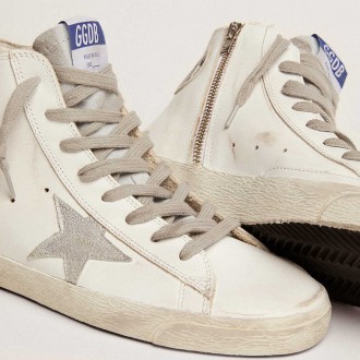 Golden Goose Women's Francy Sneakers Leather With Suede Star GWF00113.F000319.10274