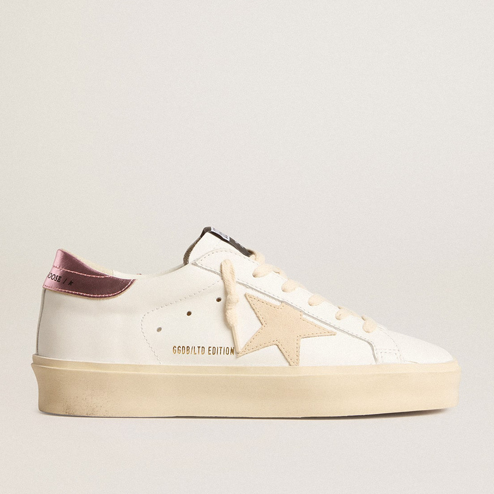 Golden Goose Women's Hi Star Sneakers LTD With Pearl Suede Star And Metallic Leather Heel Tab GWF00118.F005904.11865