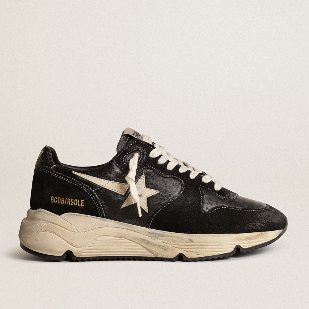 Golden Goose Women's Running Sole Shoes In Black Nappa And Suede GWF00126.F003775.90352