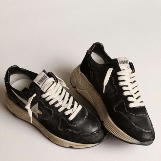 Golden Goose Women's Running Sole Shoes In Black Nappa And Suede GWF00126.F003775.90352