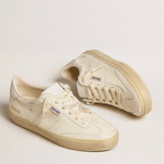 Golden Goose Women's Soul Star Sneakers In White Nappa With White Leather Heel Tab GWF00464.F005049.11629