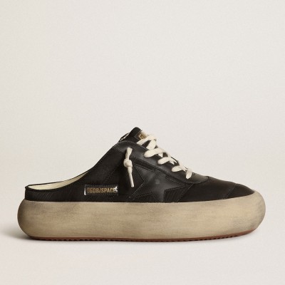 Golden Goose Women's Space-Star Sneakers Sabots With Leather Star And Shearling Lining GWF00349.F003002.90100