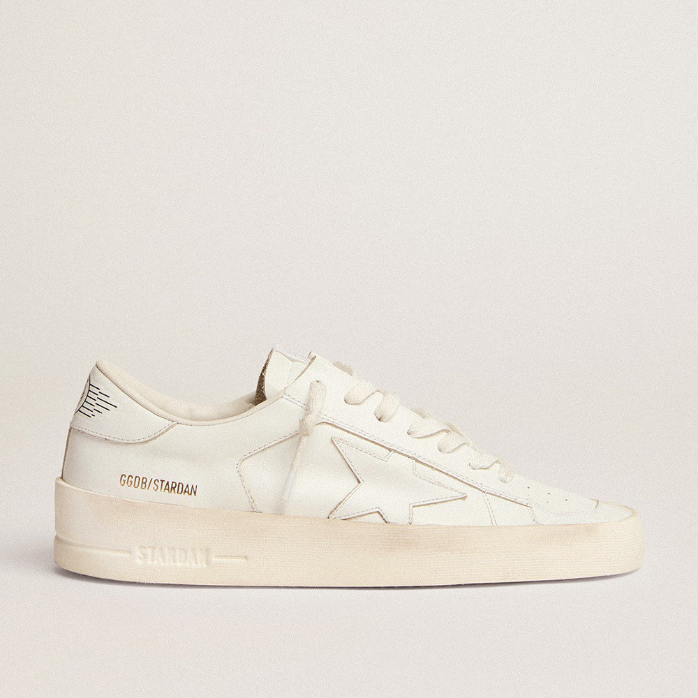 Golden Goose Women's Stardan Sneakers In Total White Leather GWF00128.F000566.10100