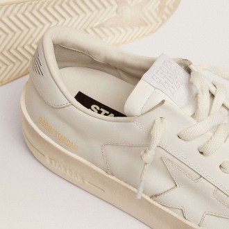 Golden Goose Women's Stardan Sneakers In Total White Leather GWF00128.F000566.10100