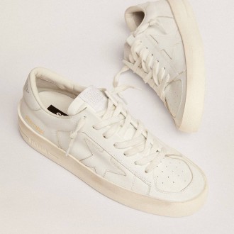 Golden Goose Women's Stardan Sneakers In Total White Leather GWF00128.F000566.10100