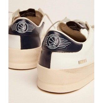 Golden Goose Women's Stardan Sneakers With Ice-gray Suede Star And Blue Heel Tab GWF00128.F000567.10220