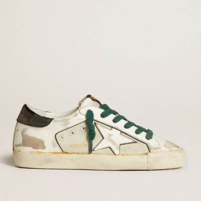 Golden Goose Women's Super-Star Sneakers LAB In White Leather With White Star And Black Heel Tab GWF00103.F006426.11999