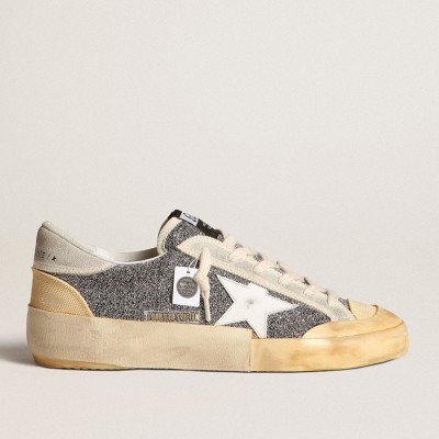 Golden Goose Women's Super-Star Sneakers LAB With White Star And Swarovski Glitter Upper GWF00510.F004366.70271