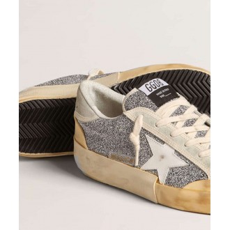 Golden Goose Women's Super-Star Sneakers LAB With White Star And Swarovski Glitter Upper GWF00510.F004366.70271