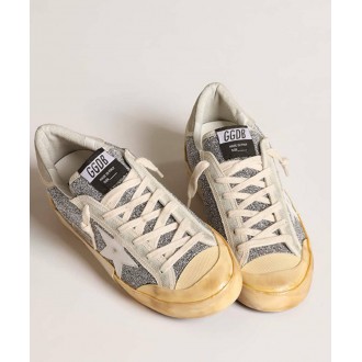 Golden Goose Women's Super-Star Sneakers LAB With White Star And Swarovski Glitter Upper GWF00510.F004366.70271