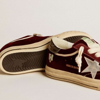 Golden Goose Women's Super-Star Sneakers LTD In Velvet With Metallic Leather Star And Heel Tab GWF00758.F006534.40511