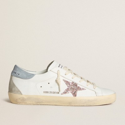 Golden Goose Women's Super-Star Sneakers LTD With Multicolor Glitter Star And Suede Heel Tab GWF00102.F006569.12122