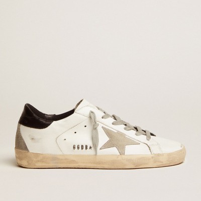 Golden Goose Women's Super-Star Sneakers With Black Heel Tab And Metal Stud Lettering GWF00102.F000318.10220