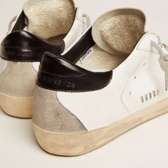 Golden Goose Women's Super-Star Sneakers With Black Heel Tab And Metal Stud Lettering GWF00102.F000318.10220