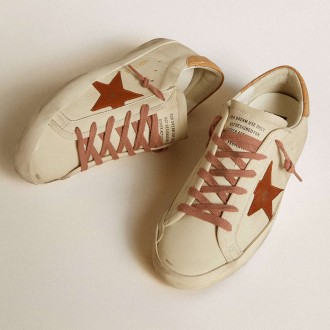 Golden Goose Women's Super-Star Sneakers With Leather Star And Crocodile-print Leather Heel Tab GWF00101.F006546.12117