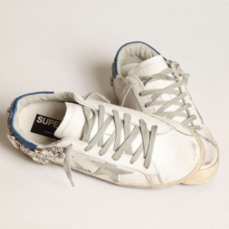 Golden Goose Women's Super-Star Sneakers With Swarovski Stone Decoration GWF00174.F003764.11323